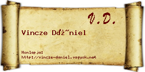 Vincze Dániel névjegykártya